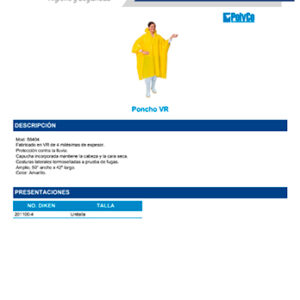 PONCHO SIN MANGAS