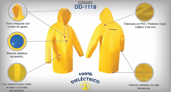 IMPERMEABLE TIPO CAPA MANGA CORTA - Imagen 2