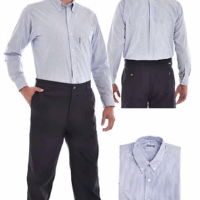 CAMISA CASUAL RAYAS AZUL PARA HOMBRE