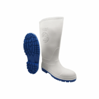 BOTA DE HULE BLANCA CON SUELA AZUL MODELO ULTRA DIELÉCTRICA VENT SYSTEM