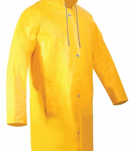 IMPERMEABLE TIPO CAPA MANGA AMARILLO LARGA